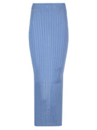 Marni Light Blue Ribbed Long Skirt