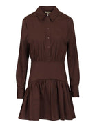 Staud Mini Dress Rocco - Brown