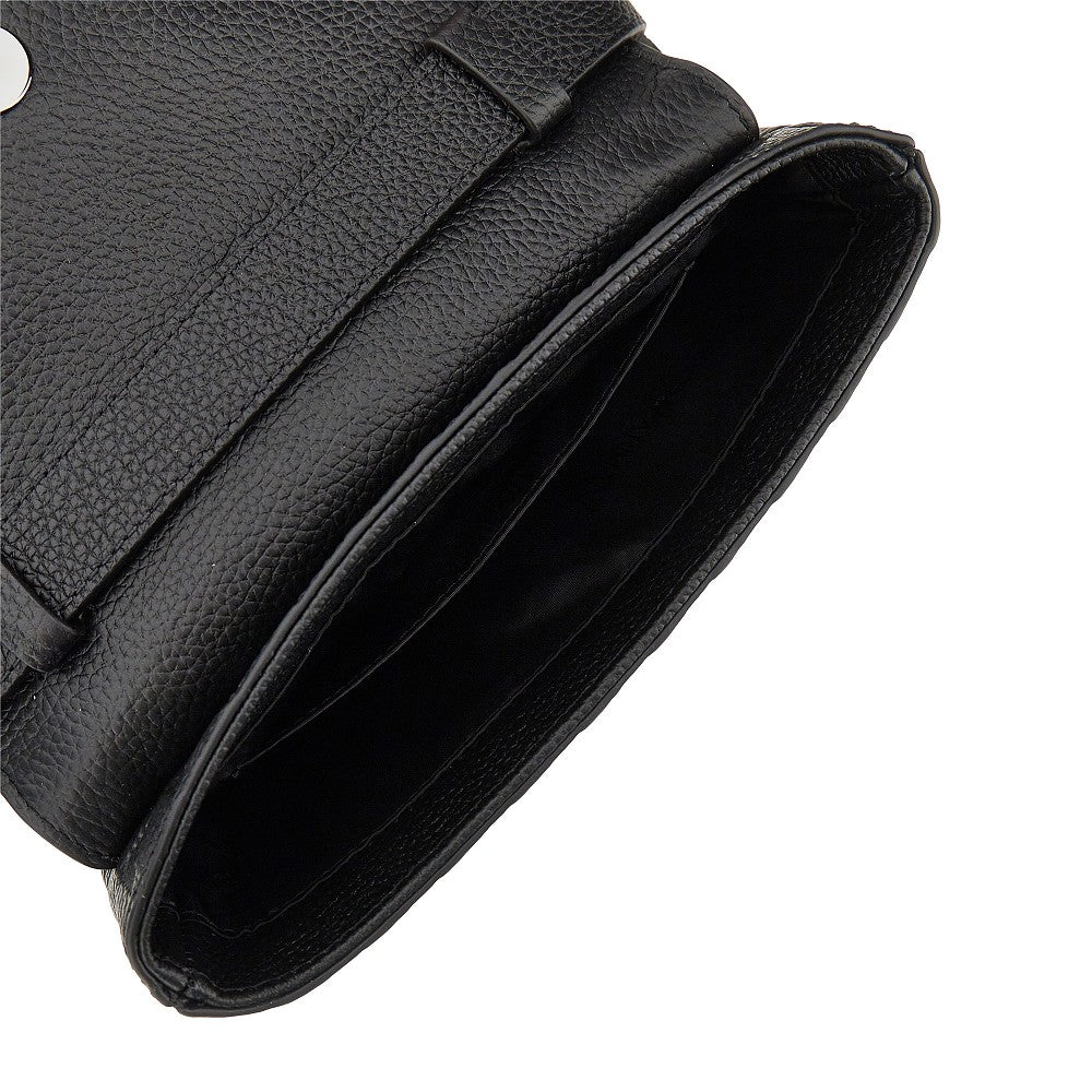 Emporio Armani Embossed leather pouch with strap