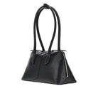 Emporio Armani Leather shoulder bag with lettering logo