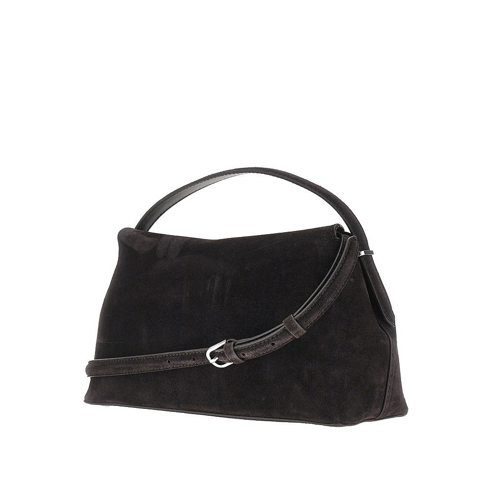 Toteme Suede leather 'T-Lock' top-handle bag