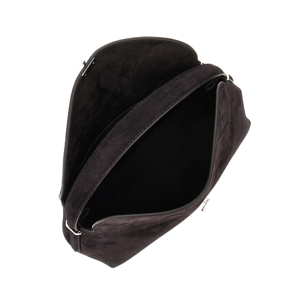 Toteme Suede leather 'T-Lock' top-handle bag