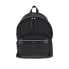 Saint Laurent 'City' canvas backpack with leather details