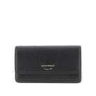 Emporio Armani Grained leather clutch with chain