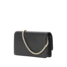 Emporio Armani Grained leather clutch with chain