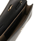 Emporio Armani Grained leather clutch with chain