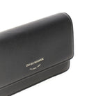 Emporio Armani Grained leather clutch with chain