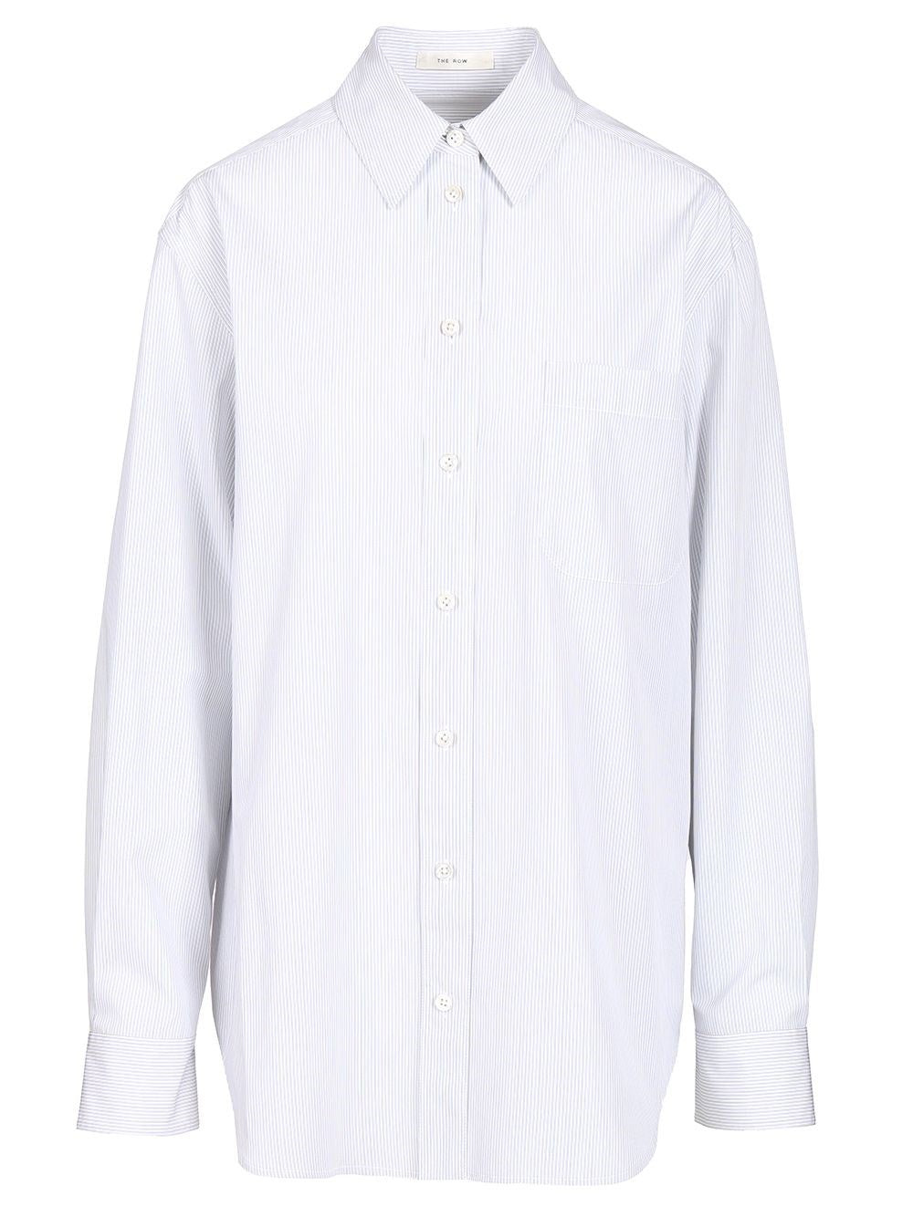 The Row Gavina Cotton Shirt - Sky Blue