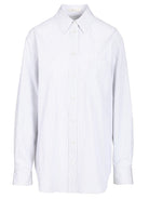 The Row Gavina Cotton Shirt - Sky Blue