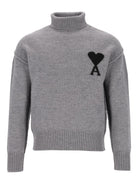 Ami High Neck Sweater Ami De Cœur - Grey