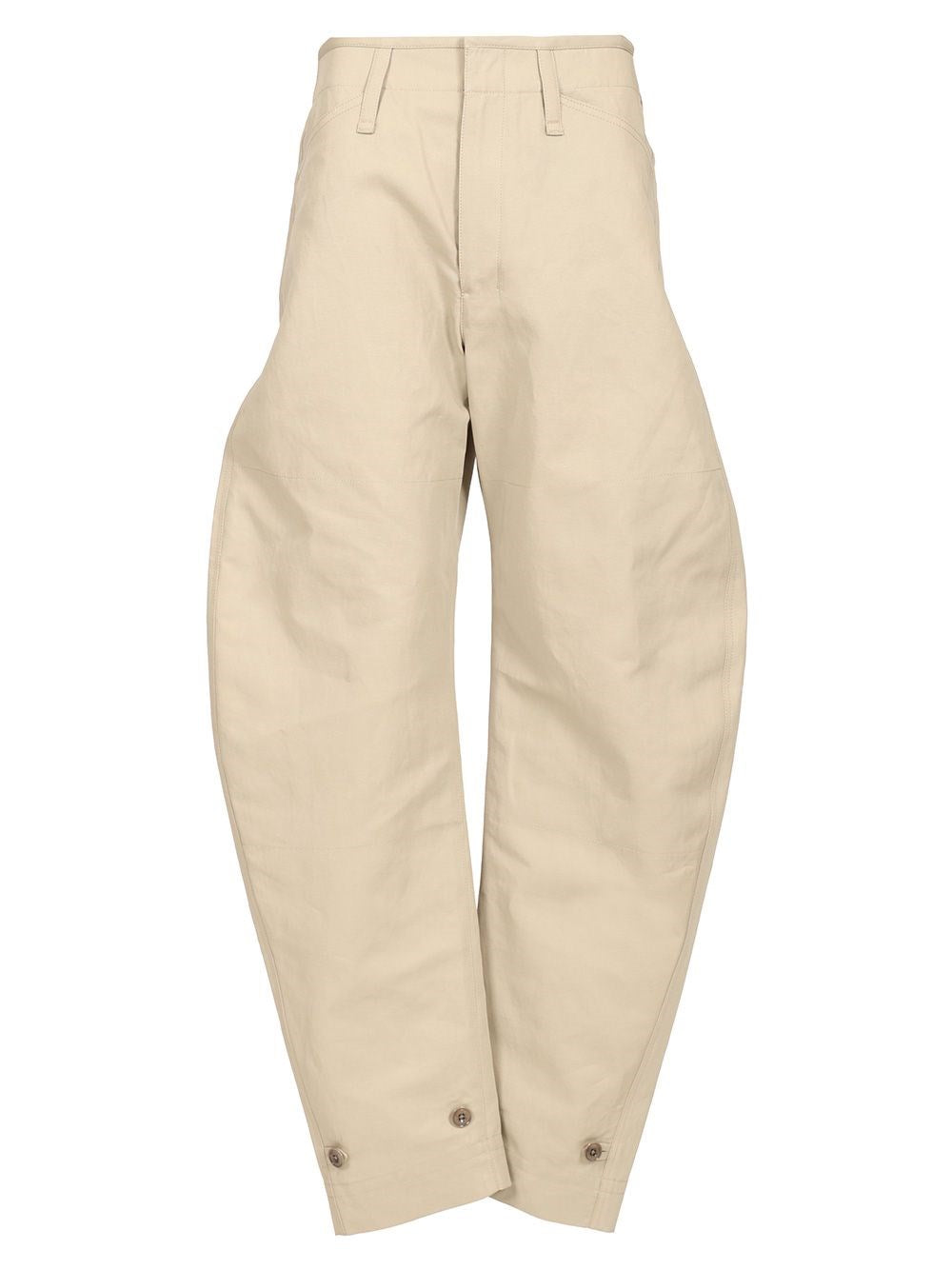 Lemaire Cotton And Linen Trousers - White