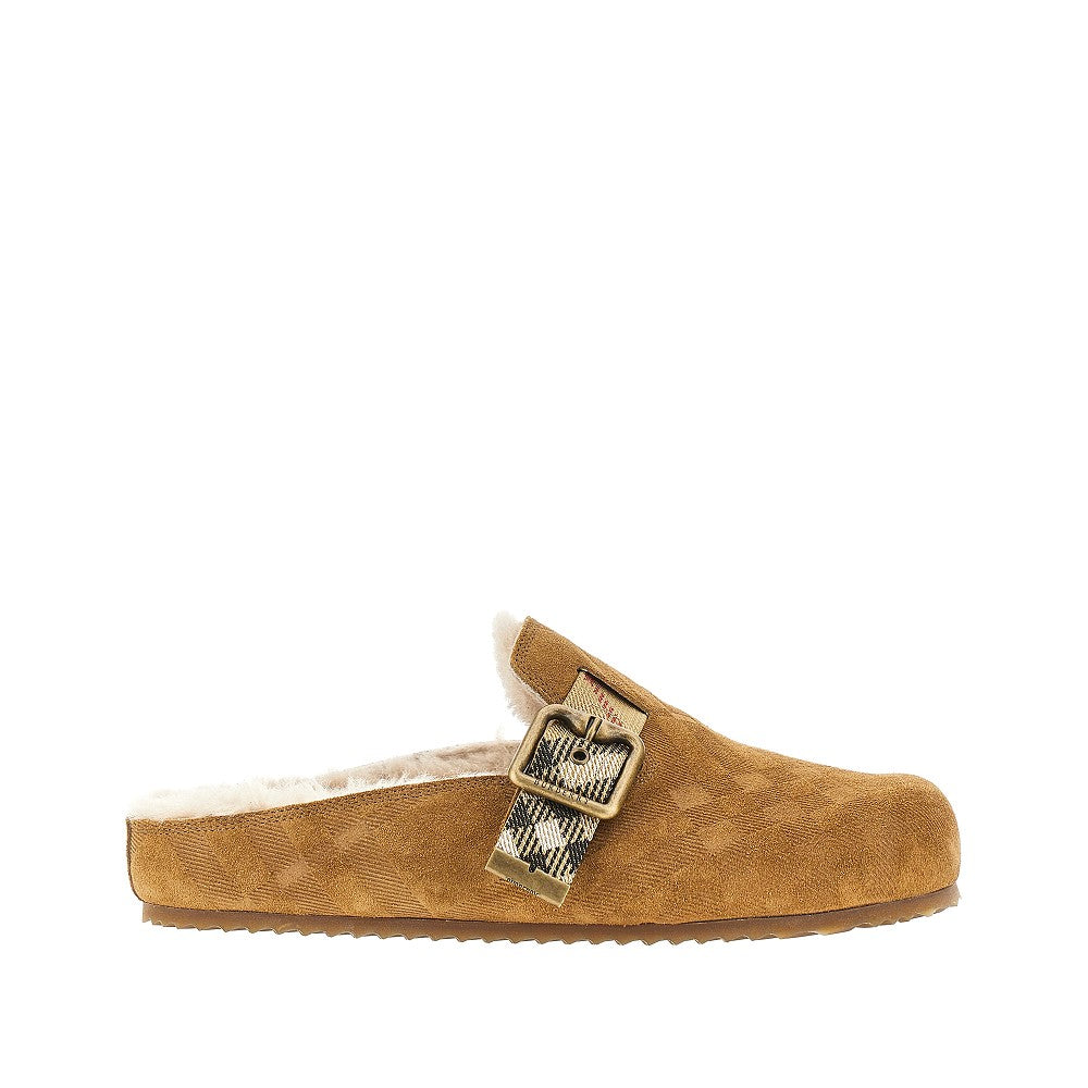 Burberry Check suede leather 'Urchin' clogs