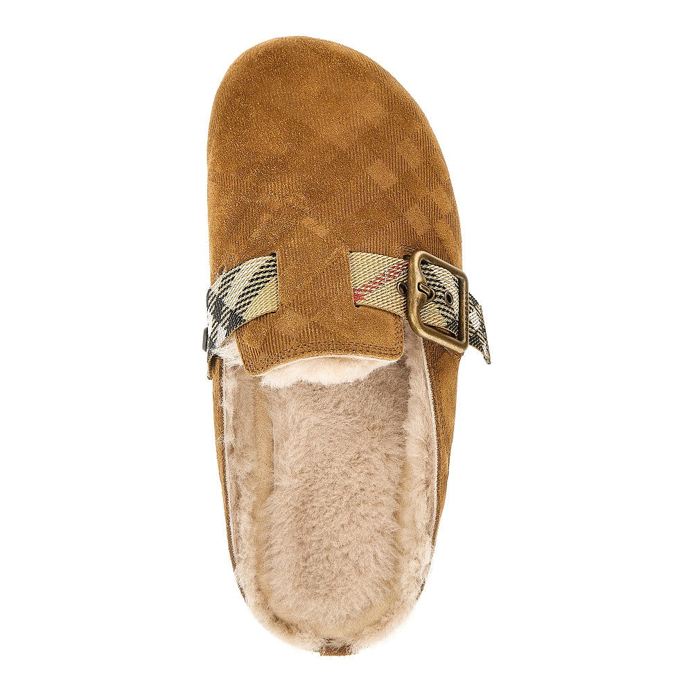 Burberry Check suede leather 'Urchin' clogs