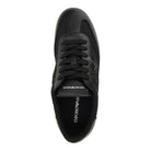 Emporio Armani Nylon and leather sneakers with Eagle logo