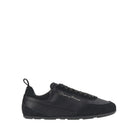 Emporio Armani Satin and suede leather sneakers