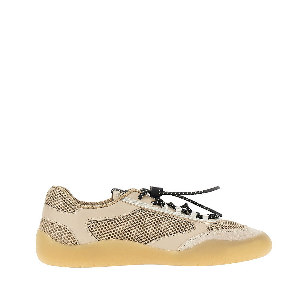 Prada 'Speedrock' mesh and leather sneakers