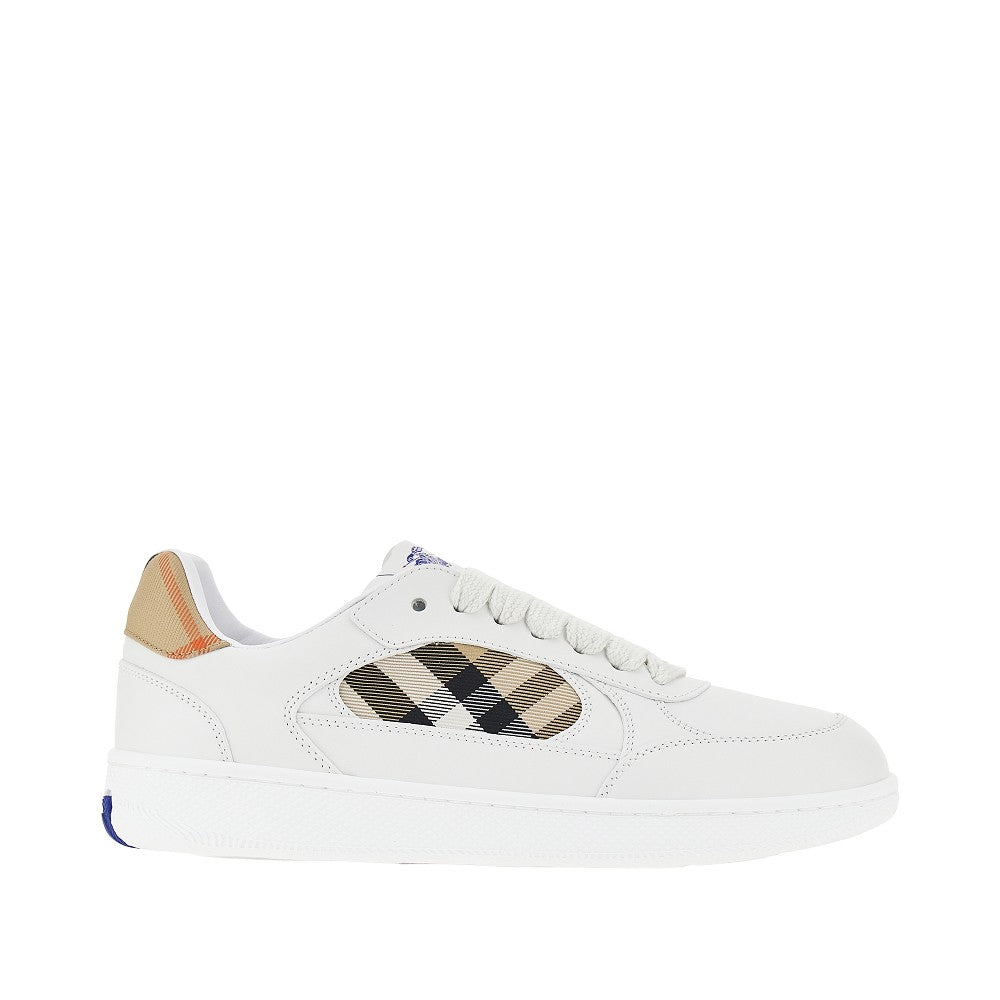 Burberry Leather and Check fabric 'Terrace' sneakers