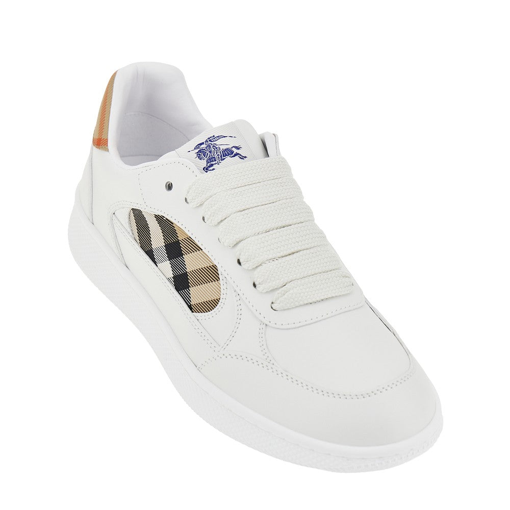Burberry Leather and Check fabric 'Terrace' sneakers