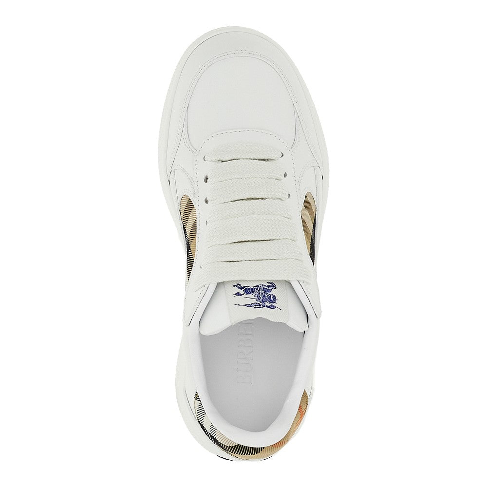 Burberry Leather and Check fabric 'Terrace' sneakers