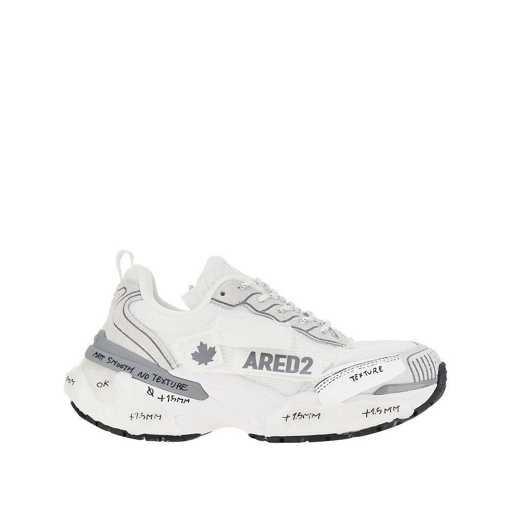 Dsquared2 Suede leather and mesh 'Faster' sneakers