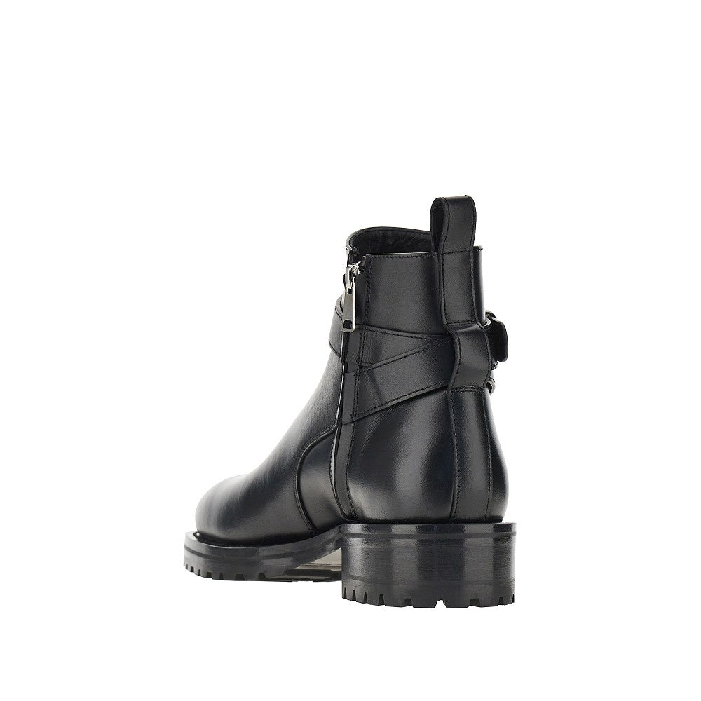 Dsquared2 Leather boots with debossed logo