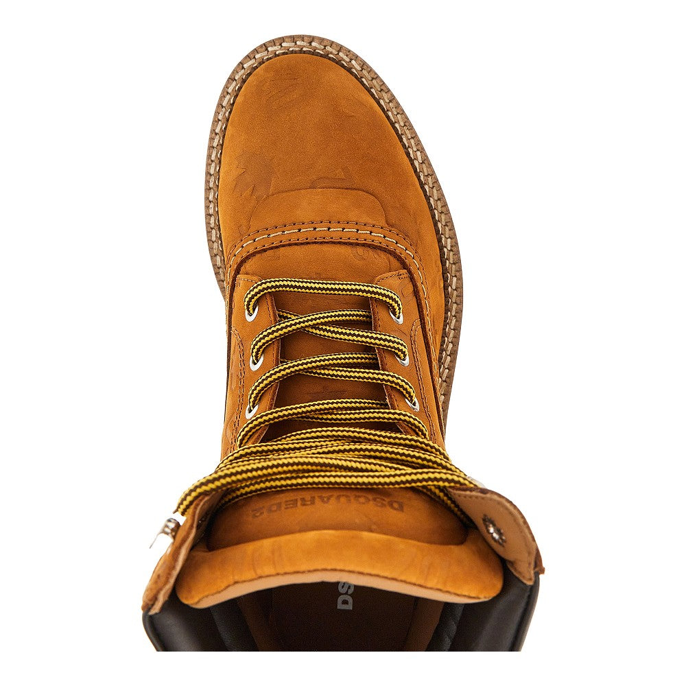 Dsquared2 'D2 Monogram' nubuck leather boots