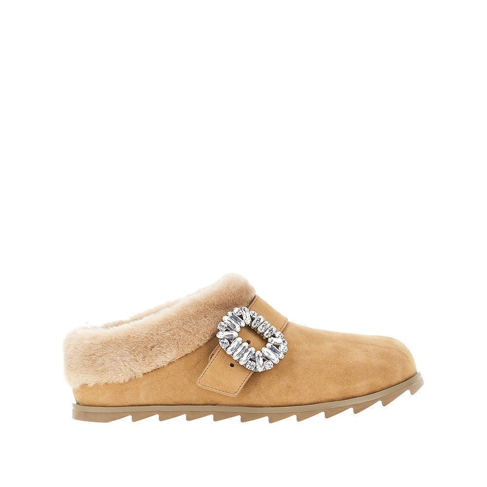 Roger Vivier Suede leather Slidy Viv' mules