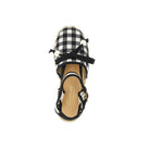 Bonpoint 'Evila' check cotton espadrilles