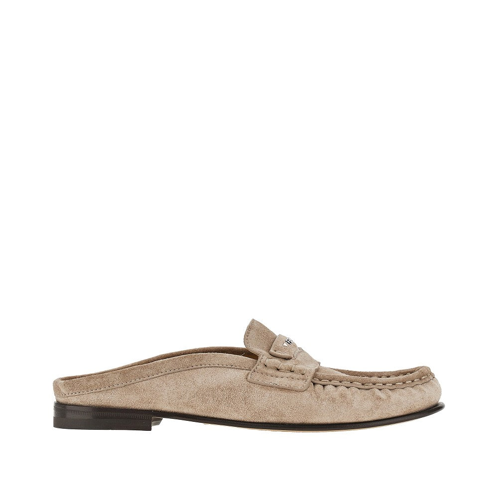 Fendi 'Fendi Scrunch' suede leather sabot