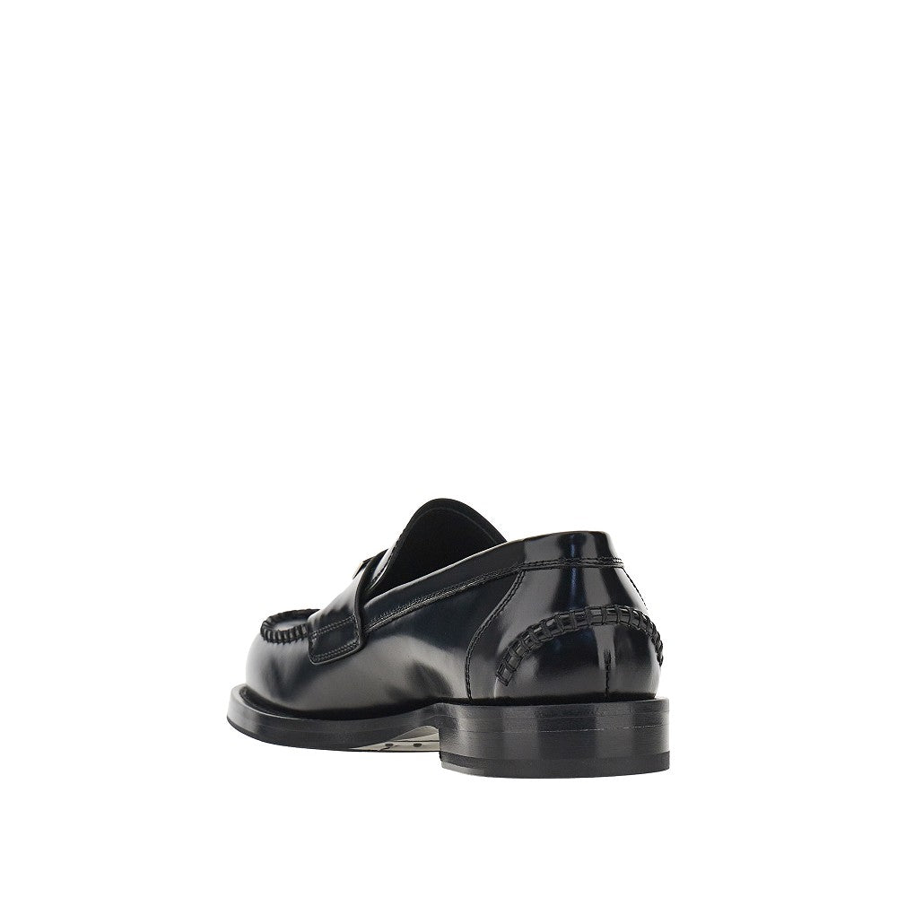 Dolce & Gabbana Logo plate leather loafers