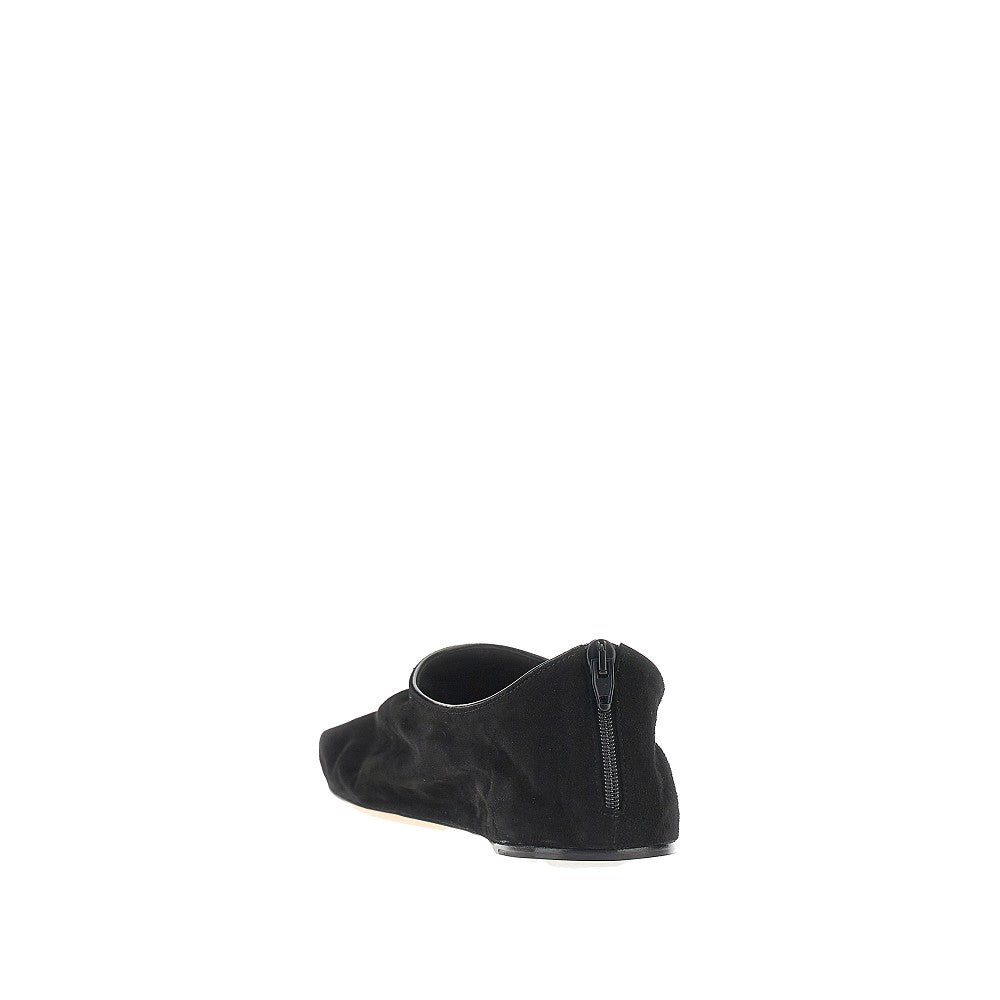 The Row 'Stellene' suede leather slippers