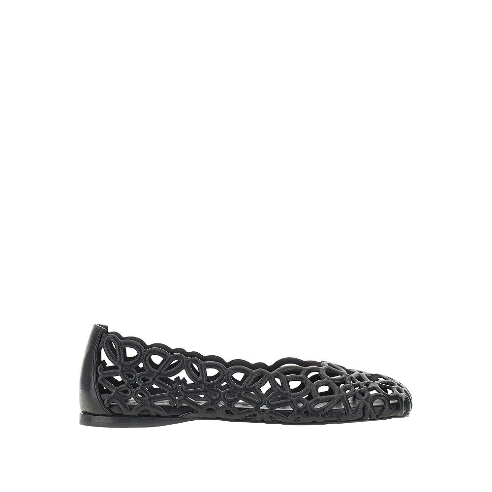 Loewe 'Petal Anagram' leather ballet flats