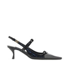 Dolce & Gabbana Glossy leather buckled slingback pumps
