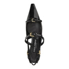 Dolce & Gabbana Glossy leather buckled slingback pumps