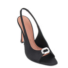 Amina Muaddi 'Mini Camelia' satin slingback pumps
