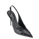 Paris Texas Croco-embossed leather 'Lidia' slingback pump