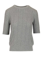 Lisa Yang "Nika" Cotton And Cashmere Sweater - Grey