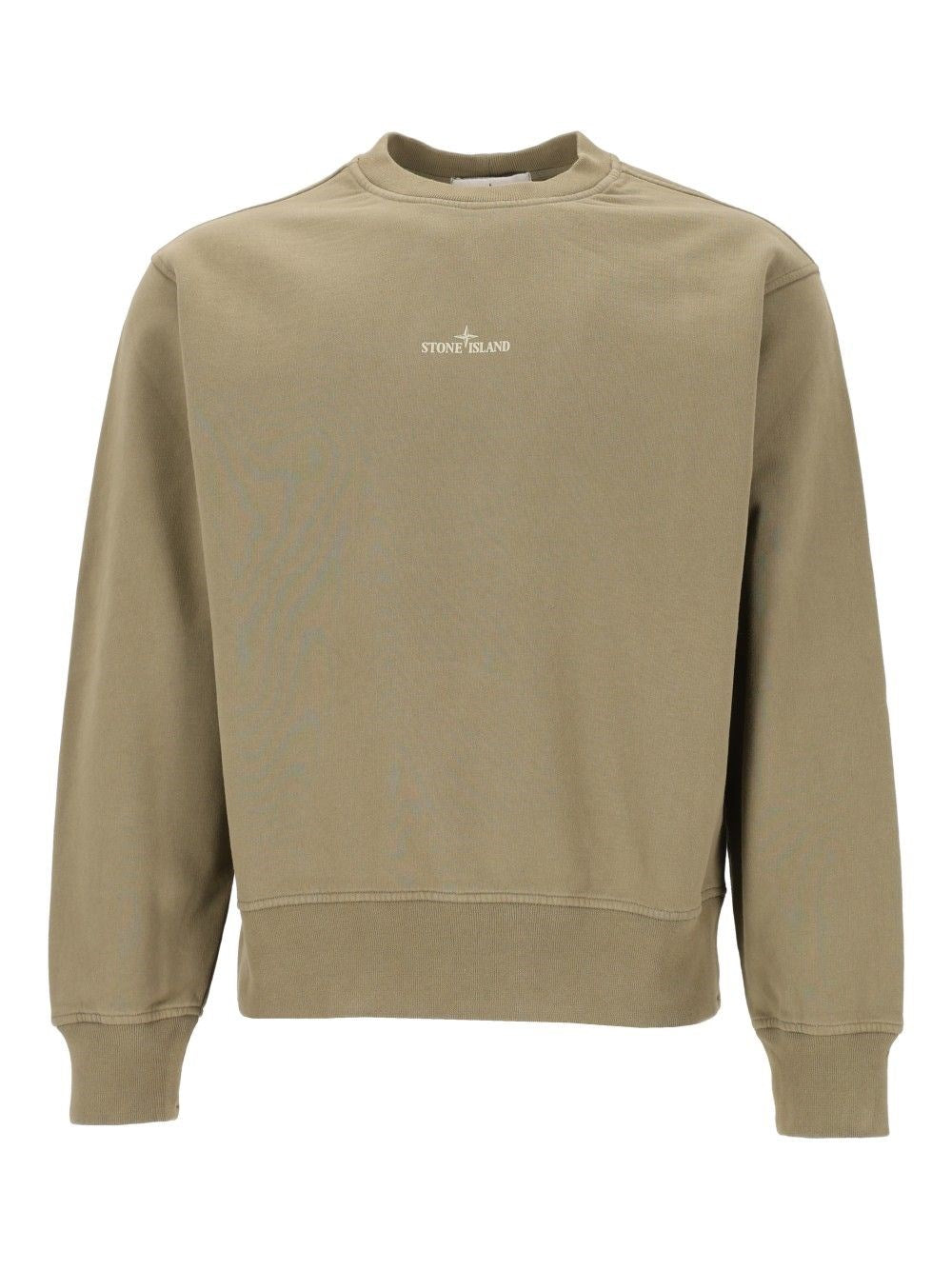 Stone Island Organic Cotton Fleece Crewneck Sweatshirt - Green