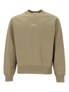 Stone Island Organic Cotton Fleece Crewneck Sweatshirt - Green