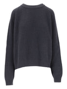 Dusan Ribbed Crew Neck Sweater - Blue