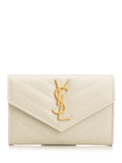 Saint Laurent Card Holder "Cassandre" - White