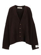 Golden Goose Brown Wool Cardigan With Casentino Effect