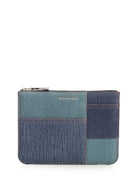 Comme Des Garcons Wallet Pouch Patchwork - Blue