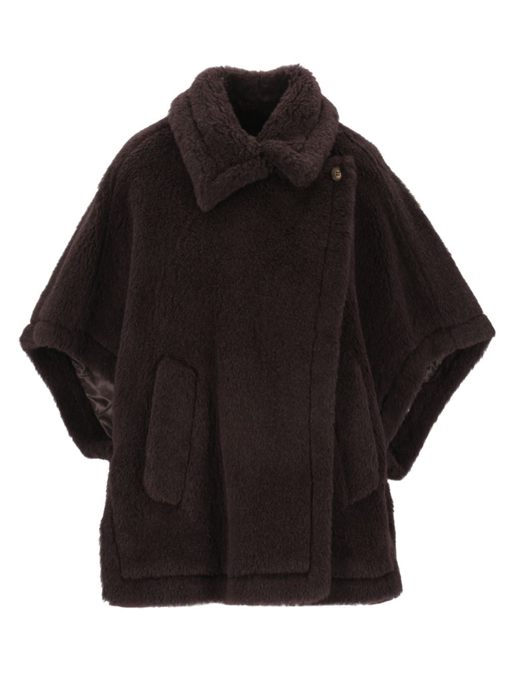 Max Mara Alpaca And Wool Teddy Cape - Brown