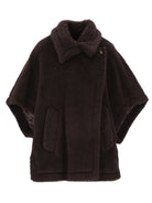 Max Mara Alpaca And Wool Teddy Cape - Brown