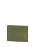 Bottega Veneta Woven Credit Card Holder - Green