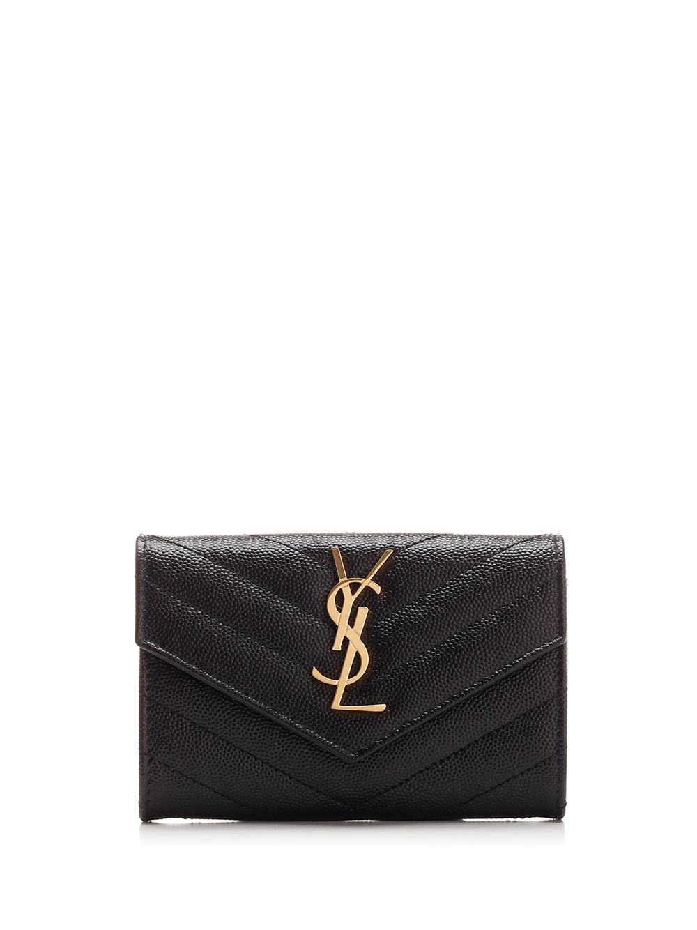 Saint Laurent Card Holder "Cassandre" - Black