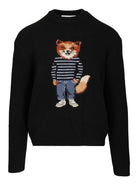 Maison Kitsuné Merino Wool Sweater - Black