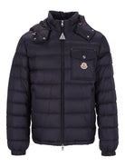 Moncler Verith Short Down Jacket With Hood - Blue