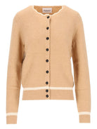 Marant Etoile "Naia-Gb" Crew Neck Cardigan - Beige